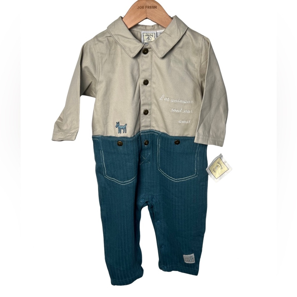 Lullaby Club Coveralls French Animals Boys 6-9 Months NWT